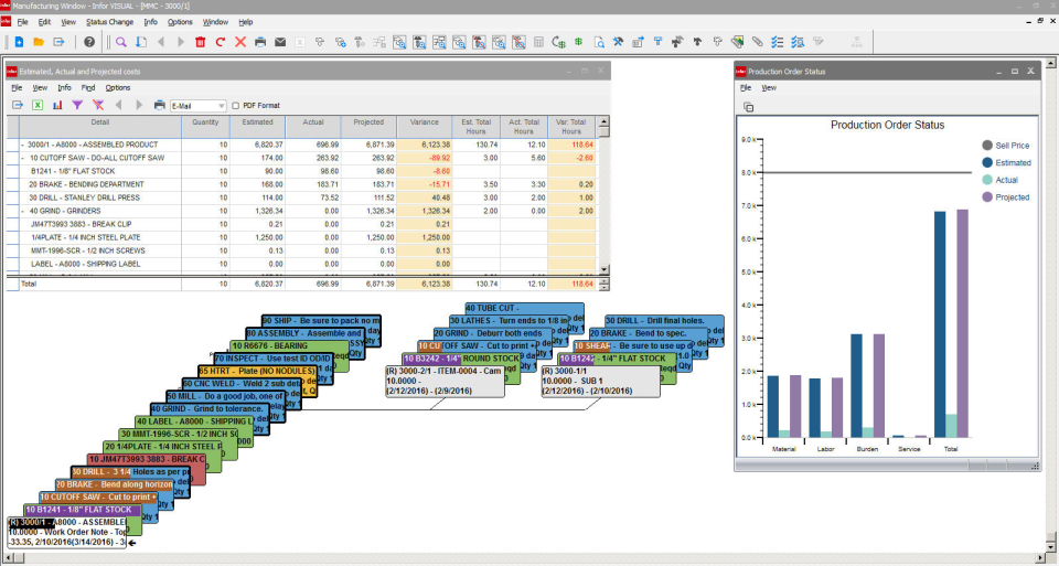 screenshot of Infor VISUAL